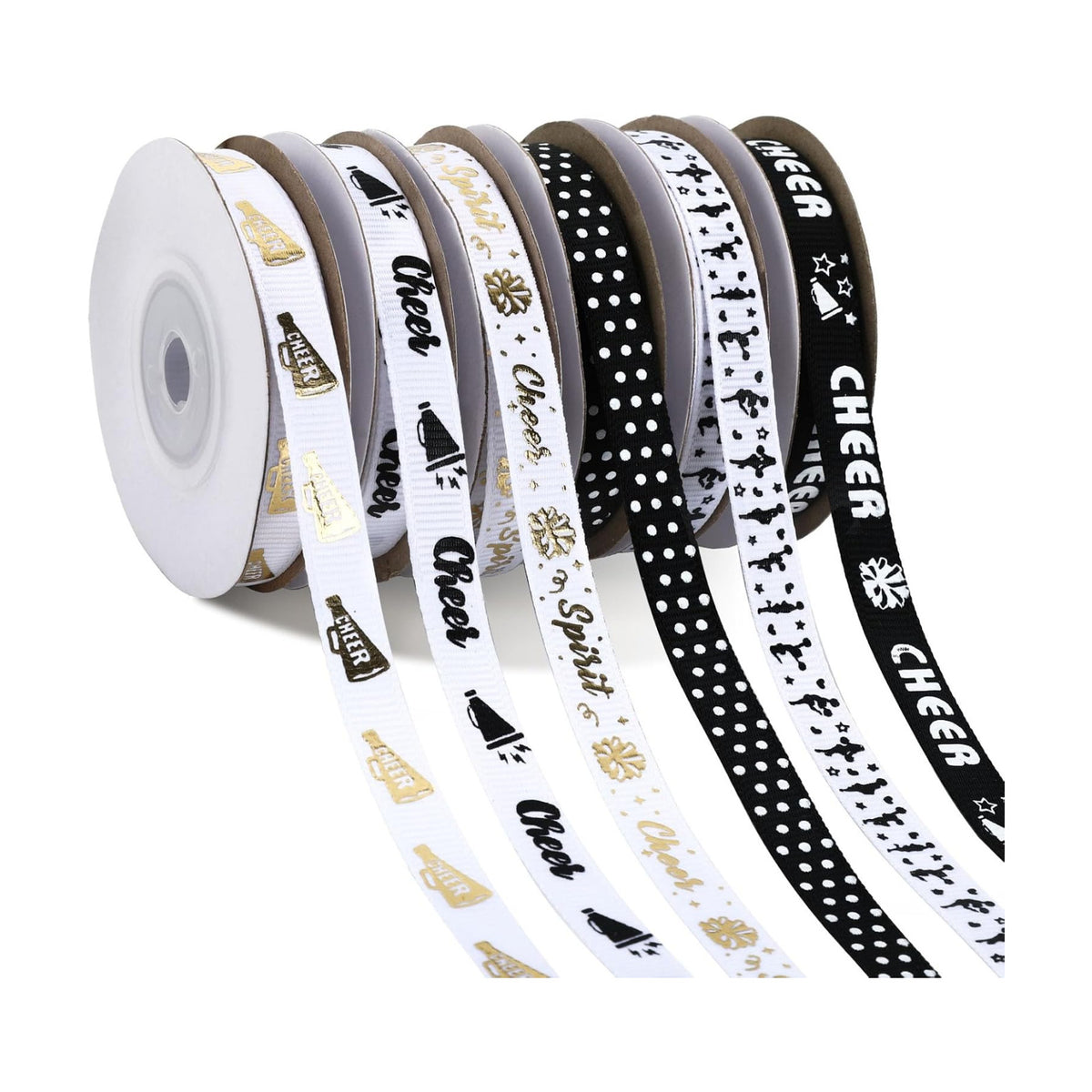 DECYOOL Cheer Ribbon, 3/8" Width 60 Yards Cheerleading Ribbon for Crafts