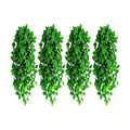 Artificial Hanging Plants, 4pcs Fake Pothos Vine Greenery for Wall Decor - Indoor Outdoor Home Living Room Hanging Decor, No Basket Included