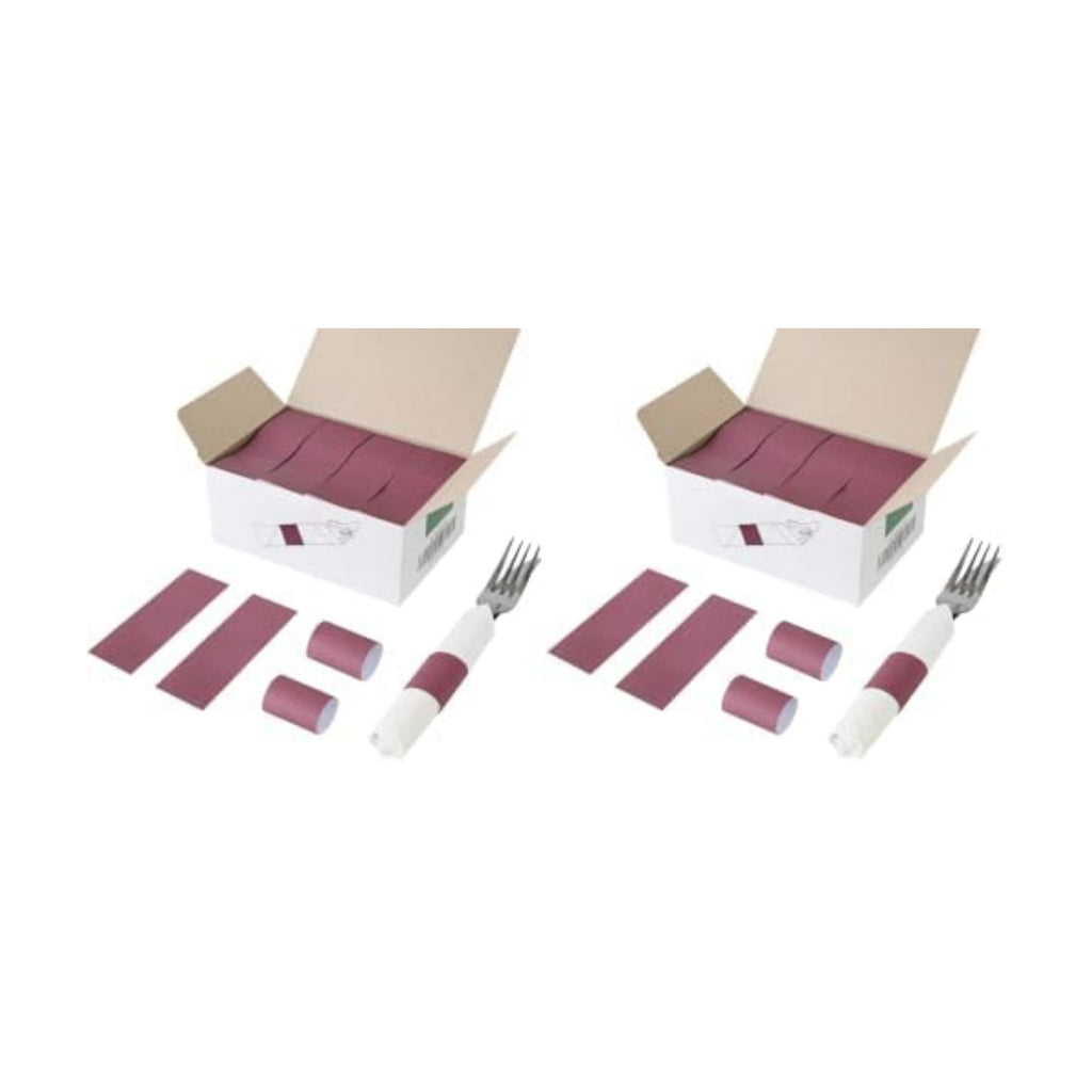 NATURALABEL Self-Adhesive Napkin Bands, Pack of 4,000, Burgundy