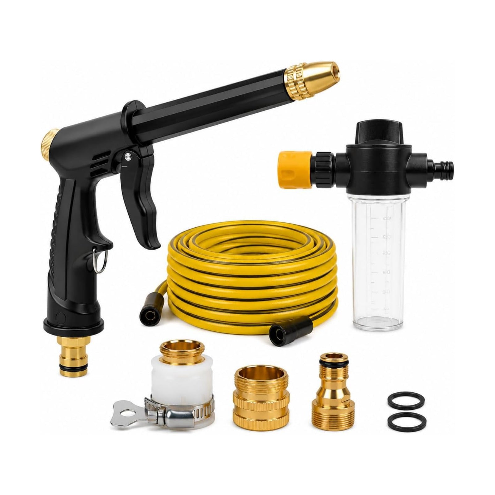 High Pressure Hose Nozzle, 2026 Upgraded Heavy Duty Water Spray Gun with 5 Adjustable Spray Modes, Metal Garden Hose