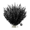50 Pcs Black Artificial Eucalyptus Stems,Faux Eucalyptus Leaves Branches