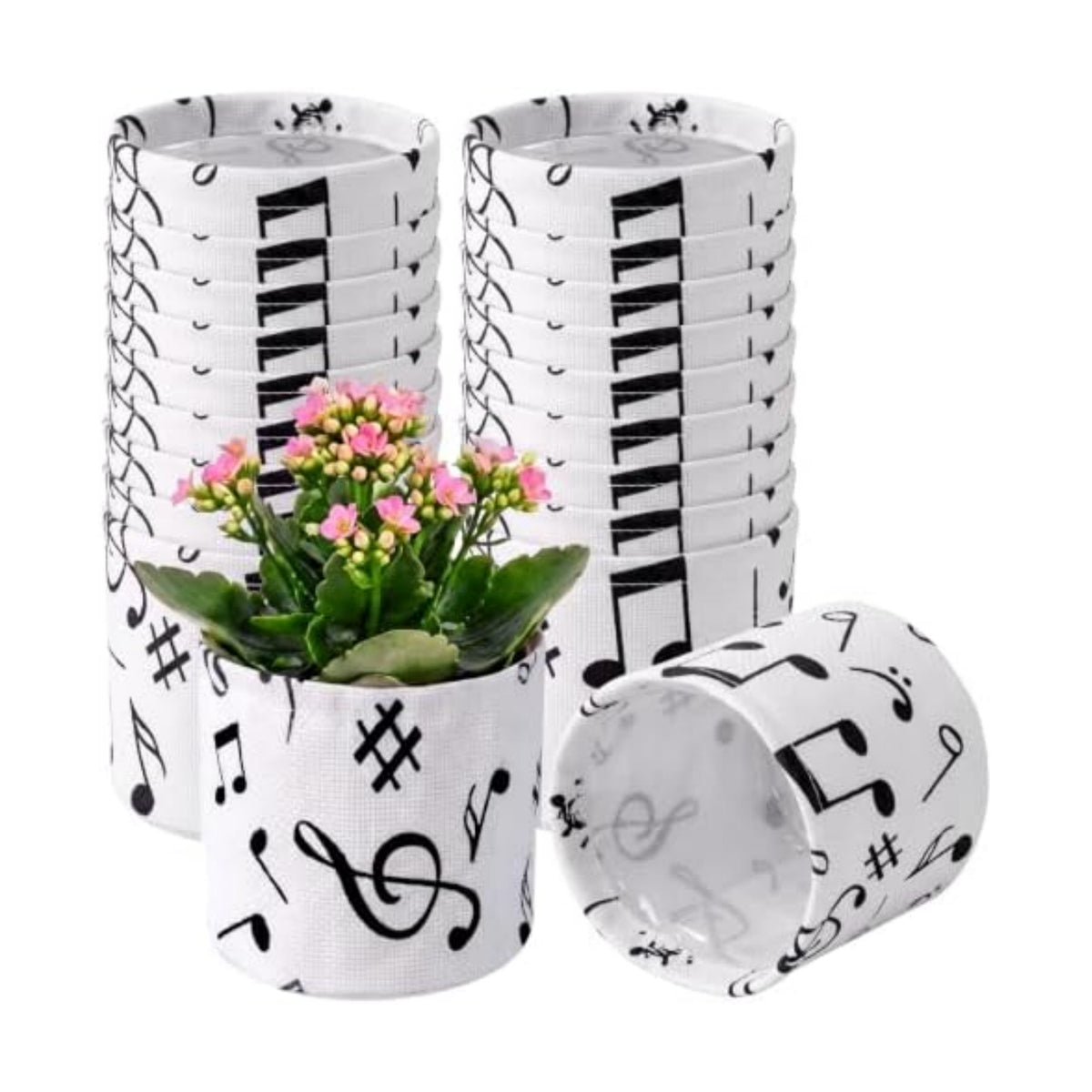 SATINIOR 24 Pack Musical Note Party Favors, Succulents Burlap Planter Pots