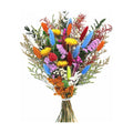 Umero Dried Flower Bouquet -17in Boho Vibrant Mixed Wildflowers for Vase