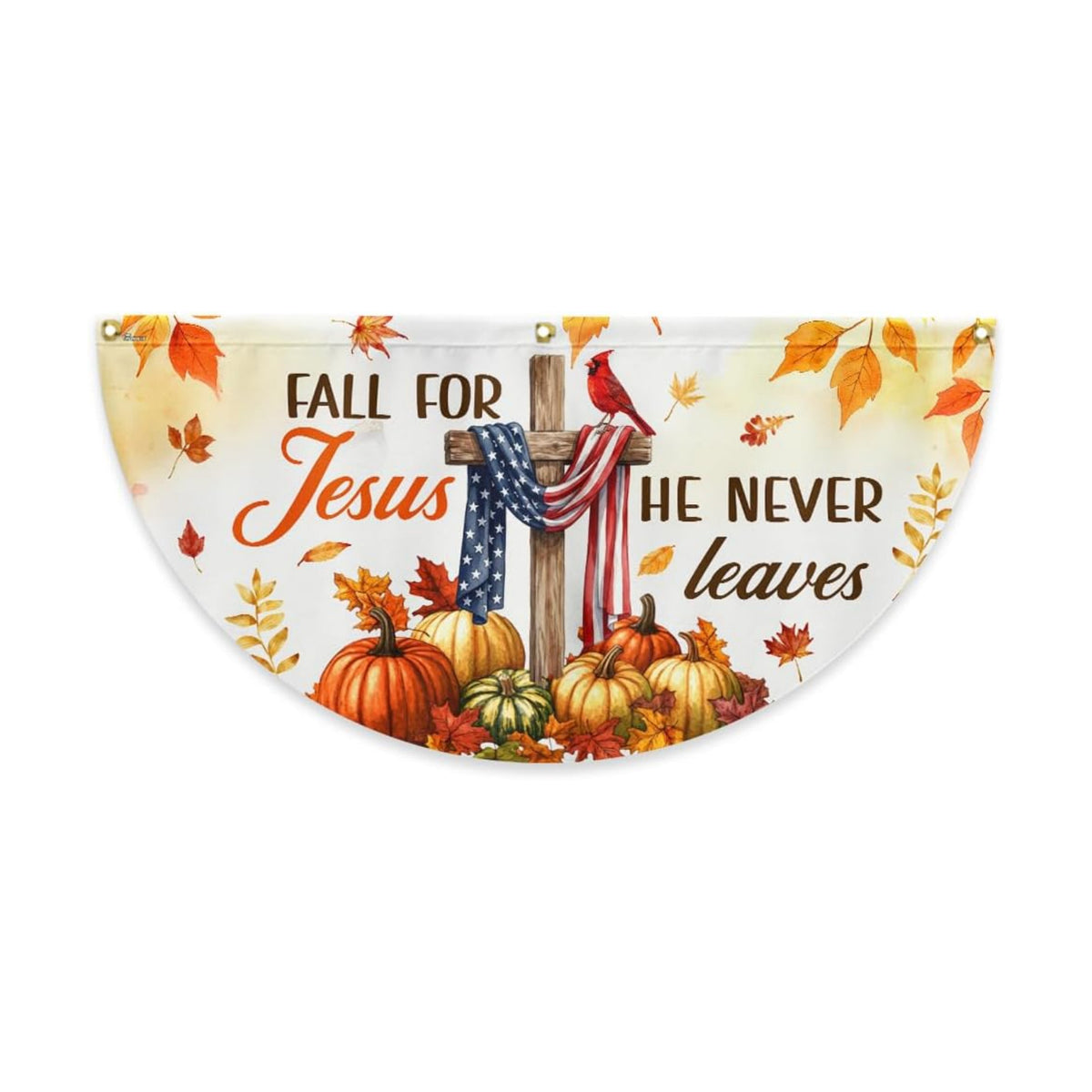 FLAGWIX Christian Fall Bunting Flag 1.5x3ft, Pumpkin Outdoor Decor