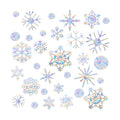 89Pcs Christmas Decorations Snowflakes Window Clings Double Sided for Home