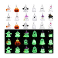 36Pcs Glowing in Dark Halloween Resin Ornaments for Small Tree