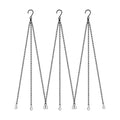 3Pack 24Inch Hanging Chain,Black Hanging Baskets Chain with 3 Clips