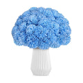 36 Pcs Artificial Chrysanthemums Flowers Sky Blue Fake Silk Flowers Bouquet