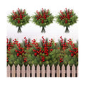 Suncalla 24 Pcs Artificial Christmas Flowers for Outdoors Winter, Fresh
