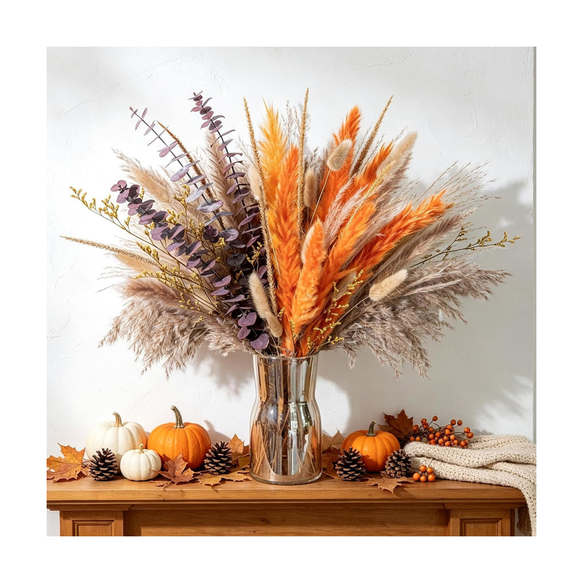 Boho Decor Pampas Grass and Eucalyptus Bouquet