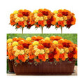 XunYee 12 Pcs Fall Artificial Flowers for Outdoor,Assorted Faux Mums