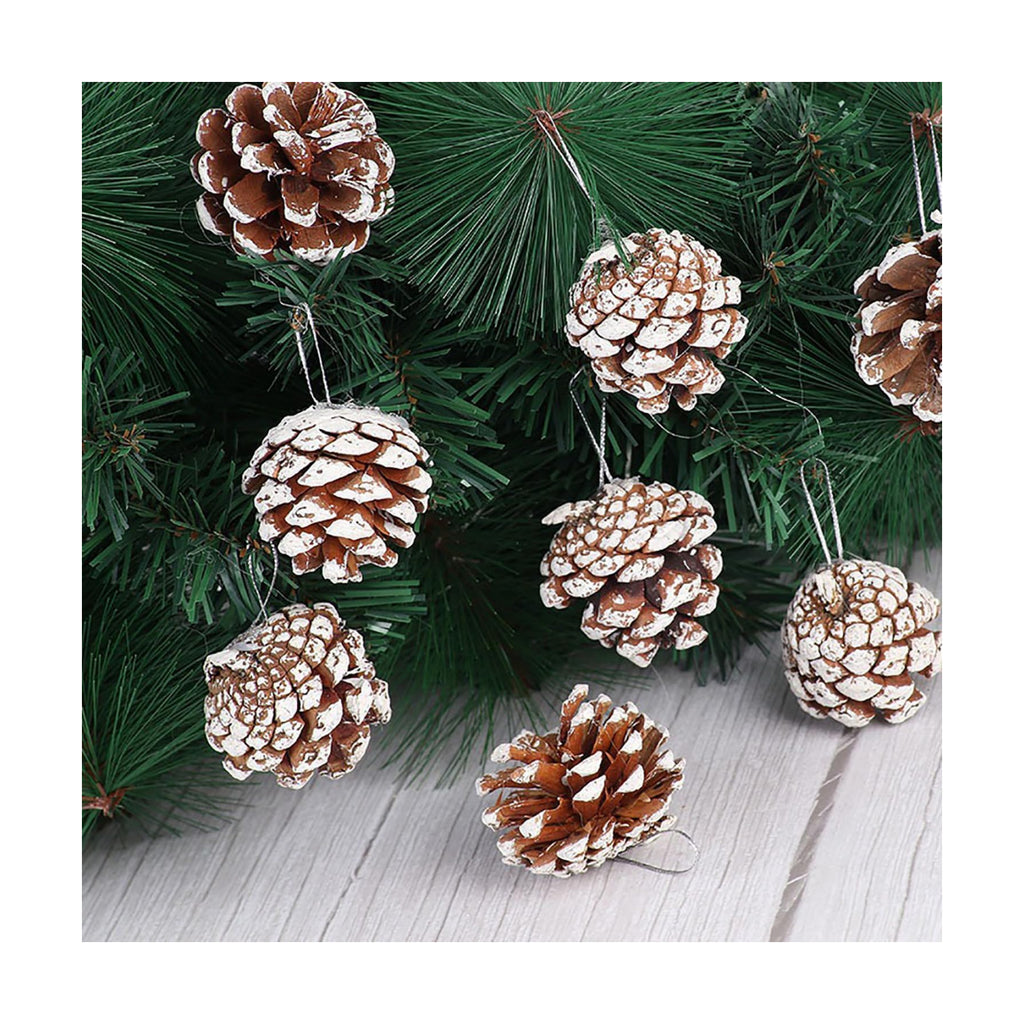 9 Pcs Christmas Tree Decorations Natural Pine Cones Ornament (1.2"-1.6")