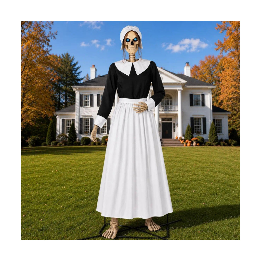 3 Pcs Pilgrim Woman Outfit for 12 Ft Skeleton Thanksgiving Accessories