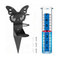 Rain Gauge Outdoor,7" Rain Gauge Outdoors Best Rated with Metal Rack Holder