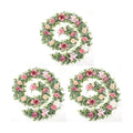Waipfaru 8.85Ft Flower Garland, Eucalyptus Greenery Garland with Flowers, Pink Rose Floral Vines for Wedding Reception Table Mantle Room Spring Summer Decor (Pink) (Pack of 3)