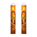 IVN Fall Scarecrow Porch Banner Pumpkin Autumn Decor 2 Pcs