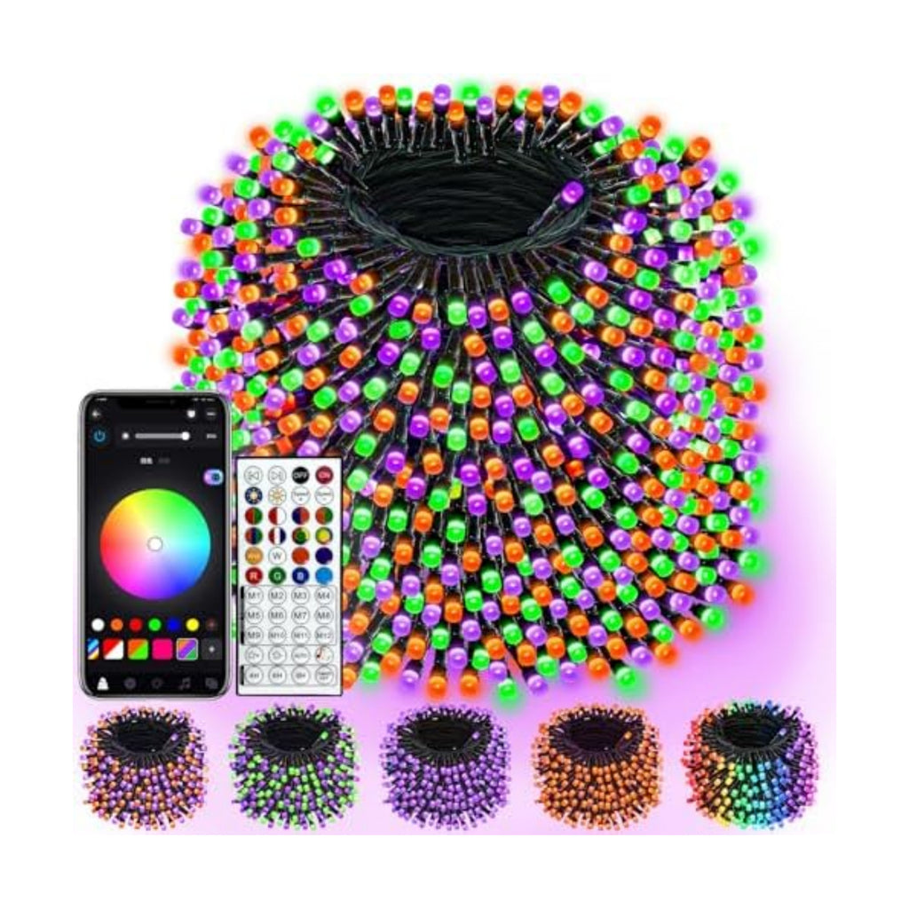 1000LED Smart RGB Color Changing String Lights 341FT Halloween Lights App