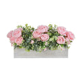 Artificial Flowers in Wood Box, Centerpieces for Tables Farmhouse Decor