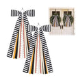 Suncalla 2 Pcs Halloween Black Stripes Ribbon Bow for Wreath Front Door