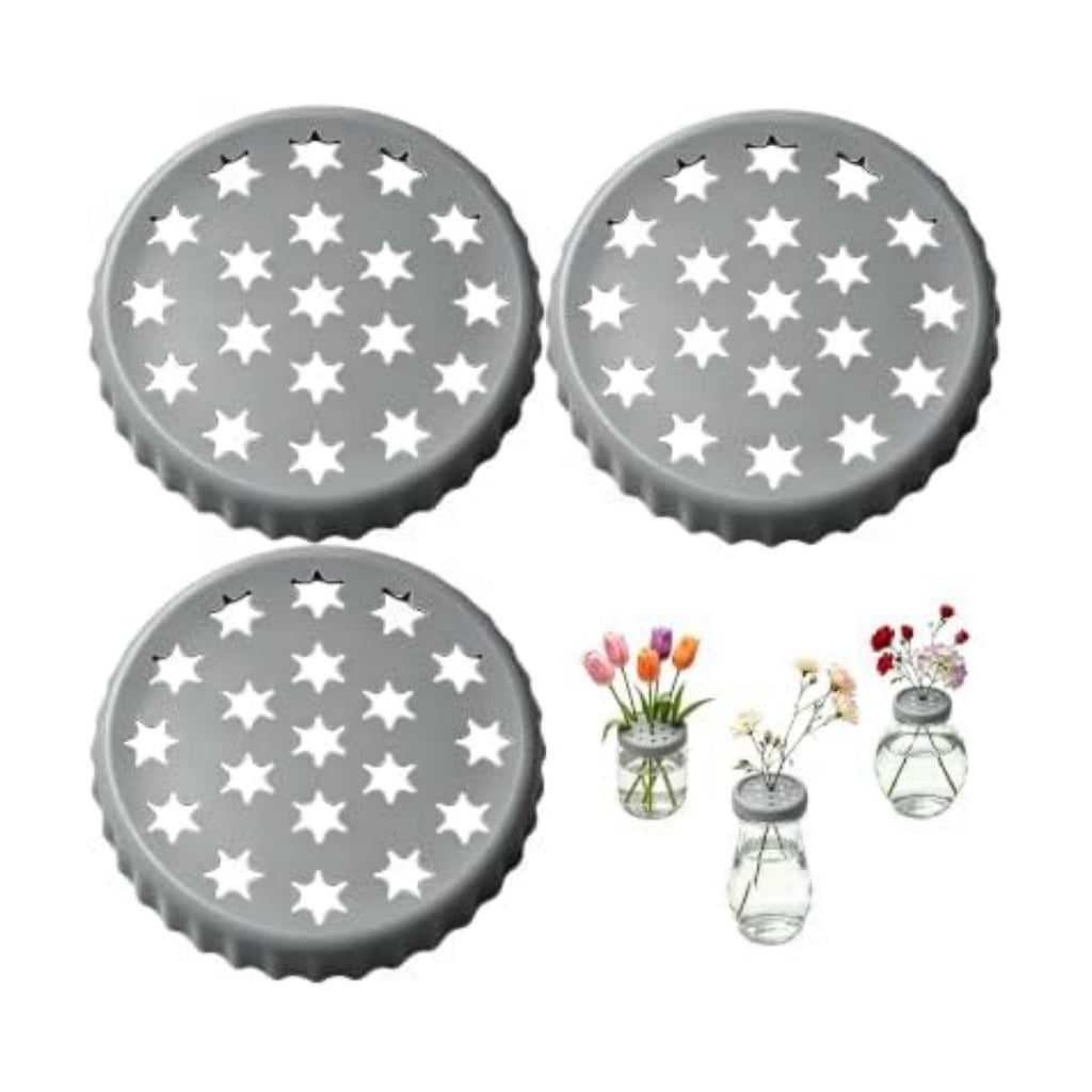 3 Pack Silicone Flower Arranger, Reusable Floral Grid for DIY Bouquet,Grey
