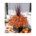 INSPRING Fall Artificial Mums for Outdoors 12 Pcs, UV Resistant Fall Flower