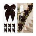 Large Christmas Bows, Velvet Bows for Xmas Tree Topper Garland Wreath Decor