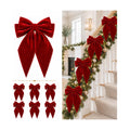 Large Christmas Bows, Velvet Bows for Xmas Tree Topper Garland Wreath Decor
