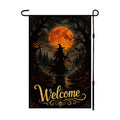 Halloween Decorations - Witch Full Moon Welcome Garden Flag for Outdoor