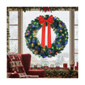 VINGLI 48 Inch Christmas Wreath Dual Color Fence, Party Decor, Plug-in LED