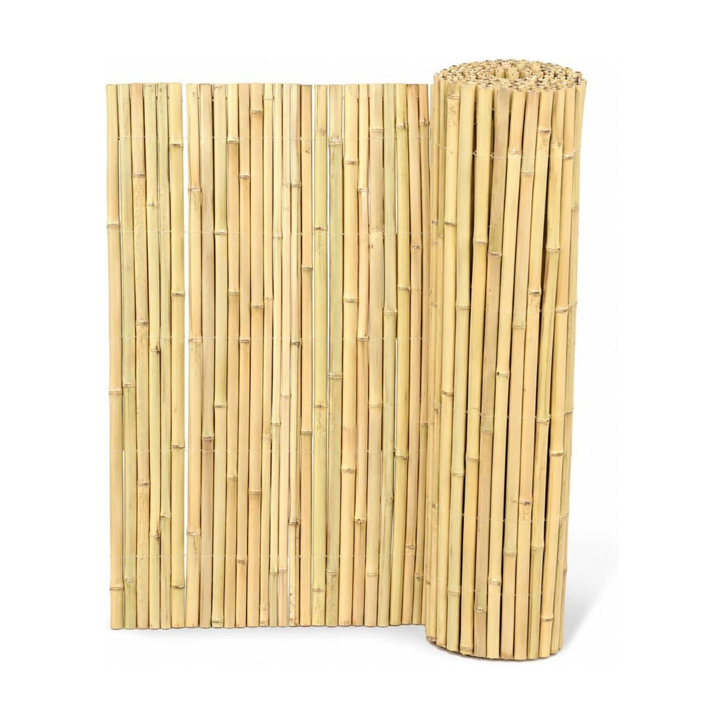 3 x 6FT 0.9-1.1in Large Diameter Bamboo Fence Panel for Garden, Patio, Pool, Balcony & Indoor Divider
