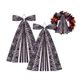 Suncalla 2 Pcs Halloween Black Spider Web Ribbon Bow for Wreath Front Door