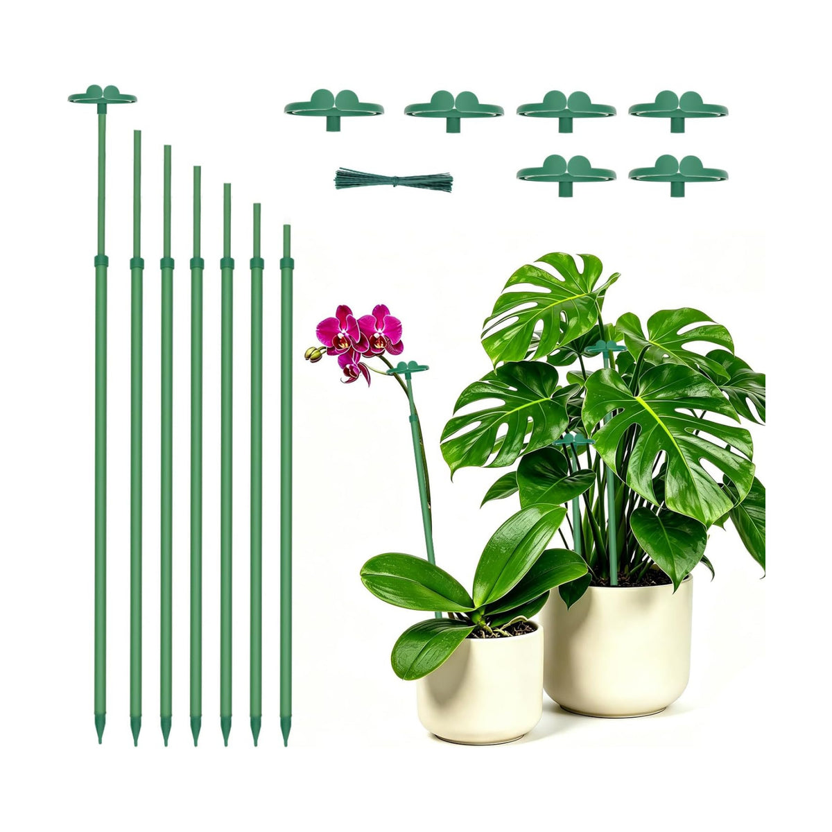 Extendable Plant Stakes, Length Scalable From14.3to25IN Plant SupportStakes
