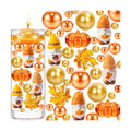 216PCS Fall Vases Fillers Pumpkin Maple Autumn Dwarf Orange Yellow Beads Table Party Festive Decoration