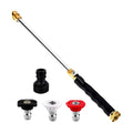 Jet Nozzle Power Washer Wand for Garden Hose - 2026 High Pressure Washer with 3 Interchangeable Nozzles for Car