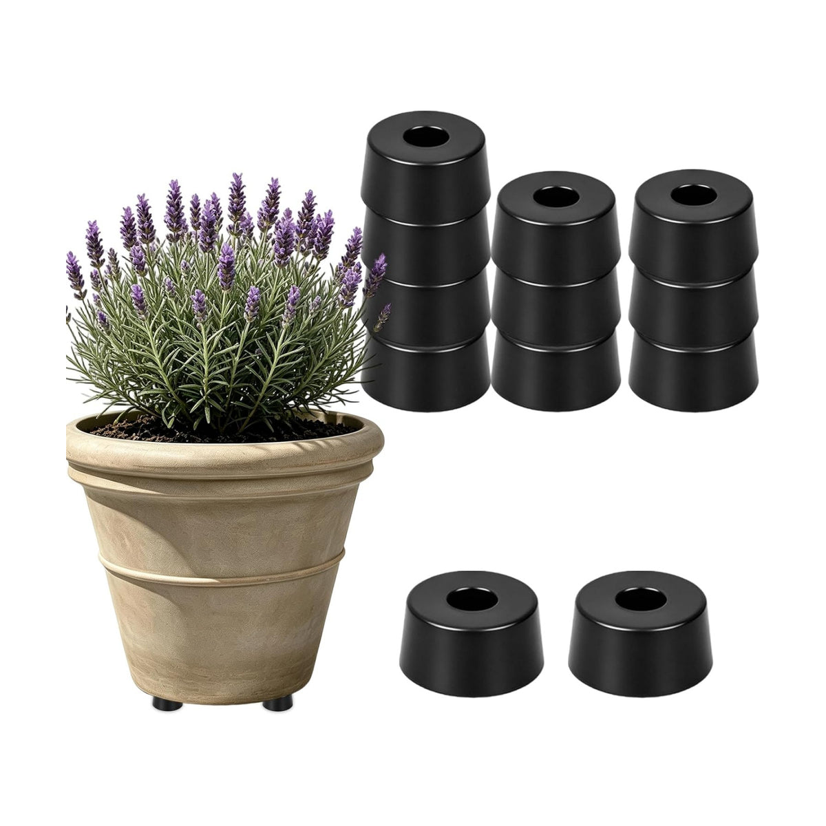 Plant Pot Feet Rubber Pot Risers Planter Feet for Outdoor Indoor Planters