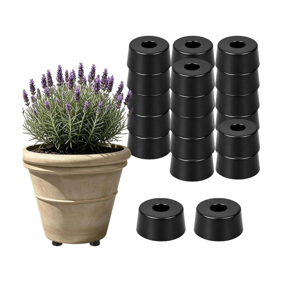 Plant Pot Feet Rubber Pot Risers Planter Feet for Outdoor Indoor Planters