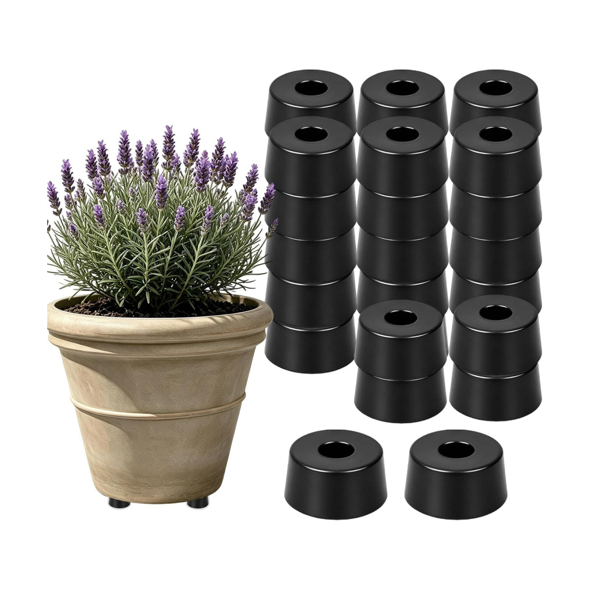 Plant Pot Feet Rubber Pot Risers Planter Feet for Outdoor Indoor Planters