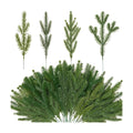 Yunlly 40 Pcs Christmas Artificial Pine Needle Branches, Classic