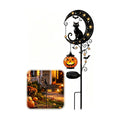 Solar Halloween Black Cat Pumpkin Moon Garden Stake Light, Halloween Lamps