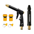 Garden Hose Spray Gun Kit, High Pressure Hose Nozzle with Connector Set | Garden Hose Nozzle with 2 Hose Quick Connect