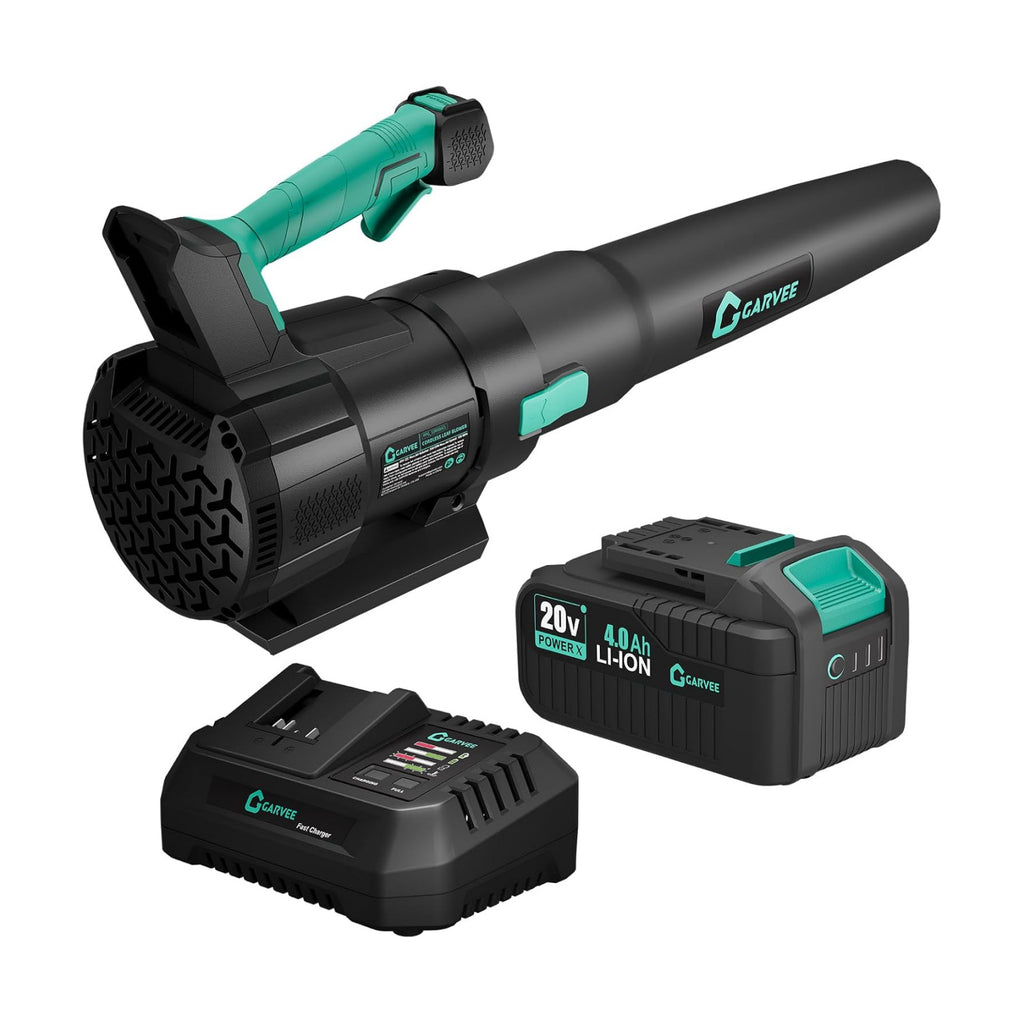 Garvee Leaf Blower Cordless 20V 4.0A 2 Speed 650 CFM Fast Charger