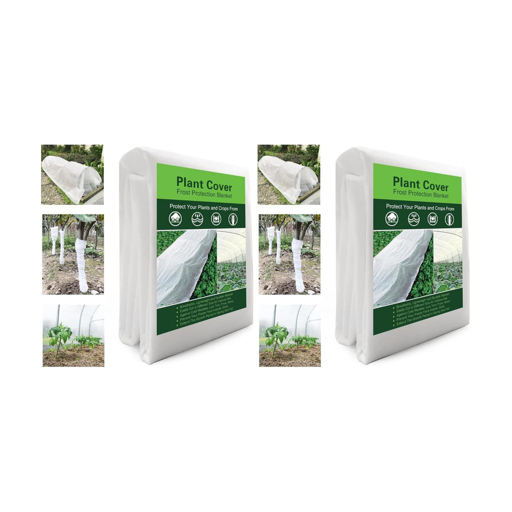 YFFSIDMY Plant Covers Freeze Protection, 6.5'x16' Frost Blankets for Outdoor Plants, Winter Tree Frost Cloth Plant Freeze Protection, Garden Heat Protection Floating Row Cover, White (Pack of 2)