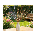 DK177 1Pack Warmlight + 1Pack Whitelight Led Branch Light Battery Operated Lighted Branch Vase Filler Willow Tree Artificial Little Twig Power Brown 30 Inch 20 LED for Home Decoration