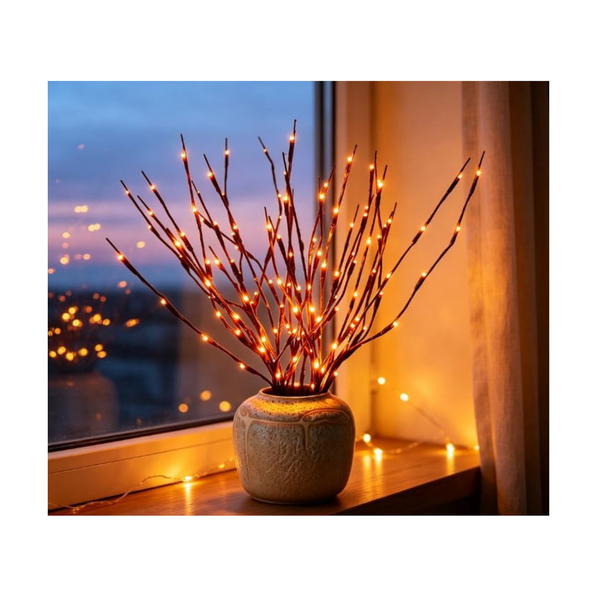 2 Pack LED Lighted Branches Battery Operated Branch Lights Vase Filler