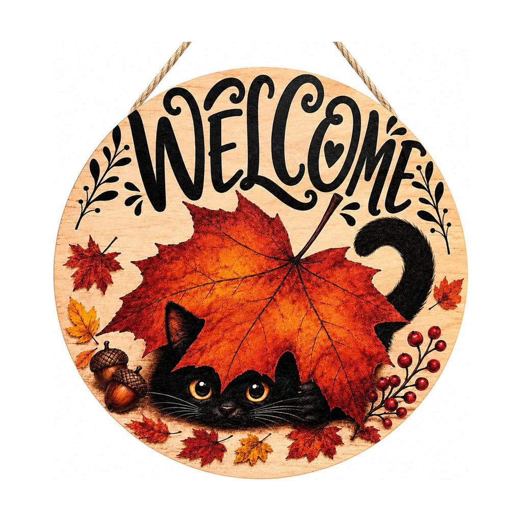 Fall Decor - Autumn Welcome Sign for Front Door | Thanksgiving Decorations
