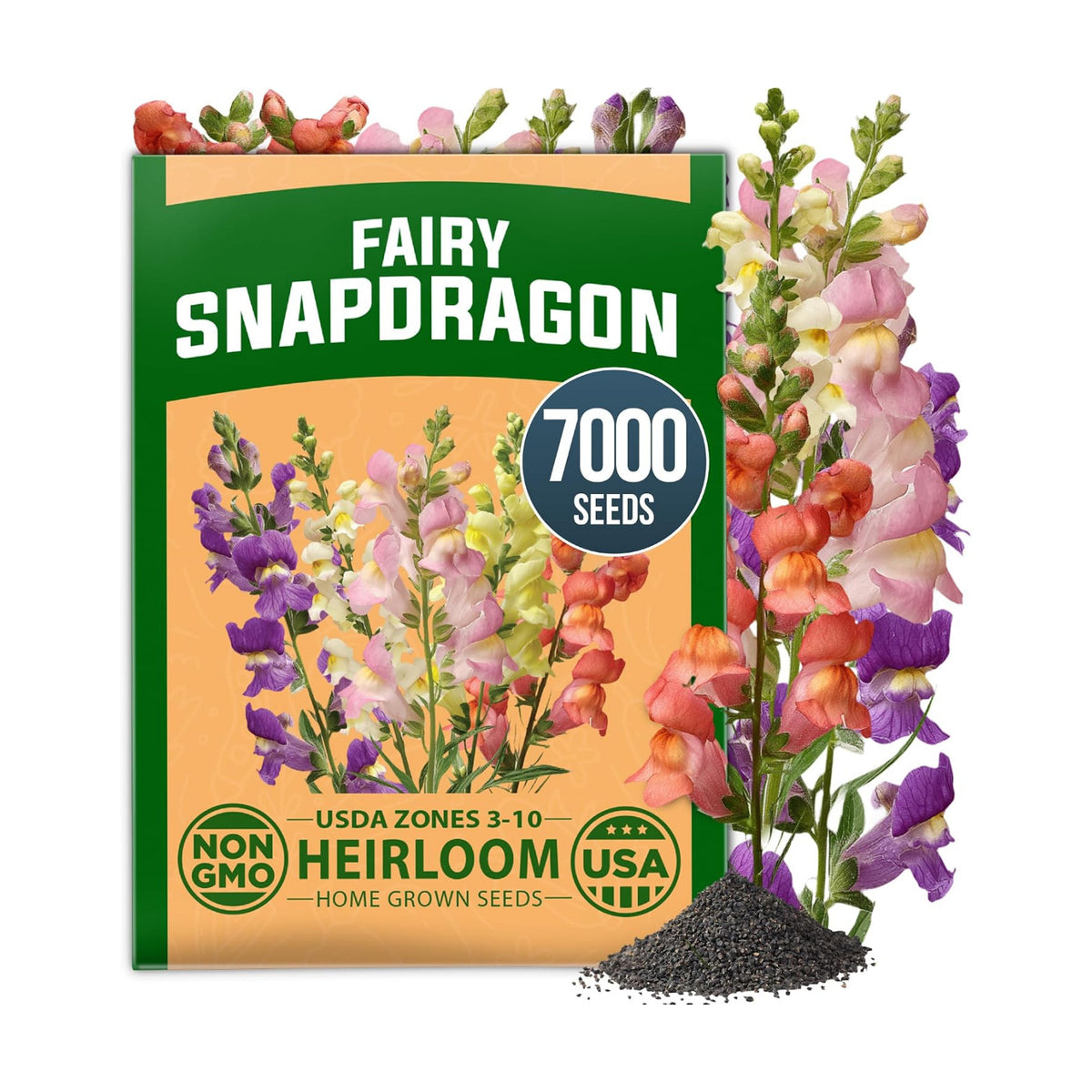 HOME GROWN Fairy Snapdragon Seeds, 7,000 Seeds, Linaria maroccana