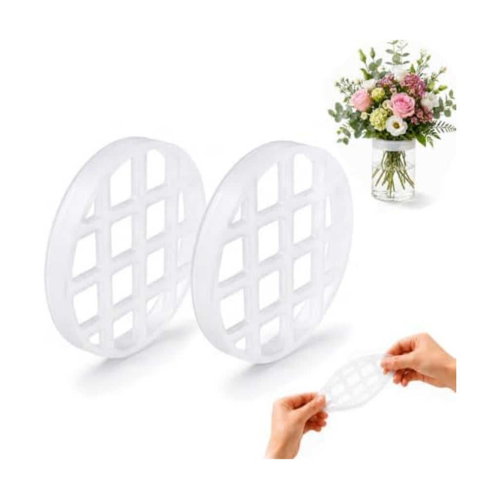 2 Pack Silicone Flower Arranging Grid, Stretchable & Reusable, 3.2 Inch