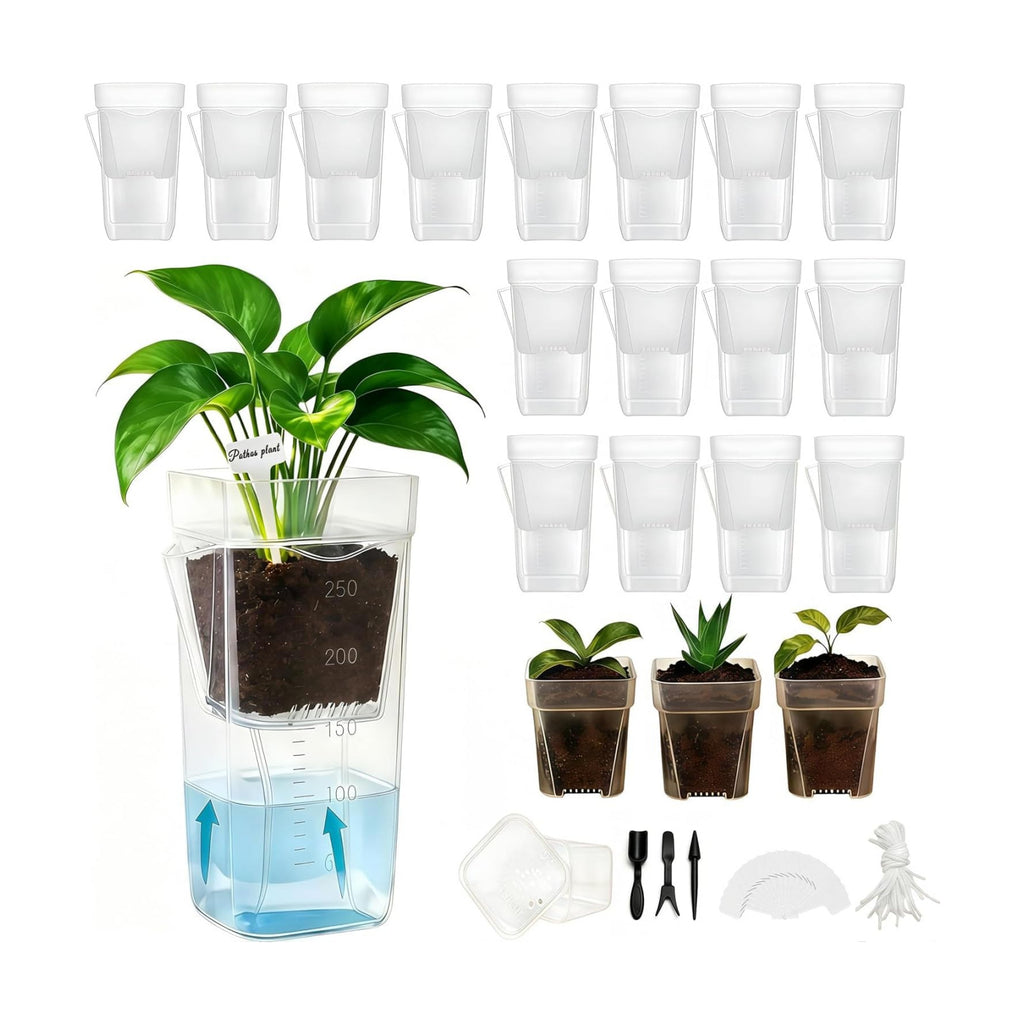 16 Pack 2 Inch Mini Self Watering Pots for Indoor Plant