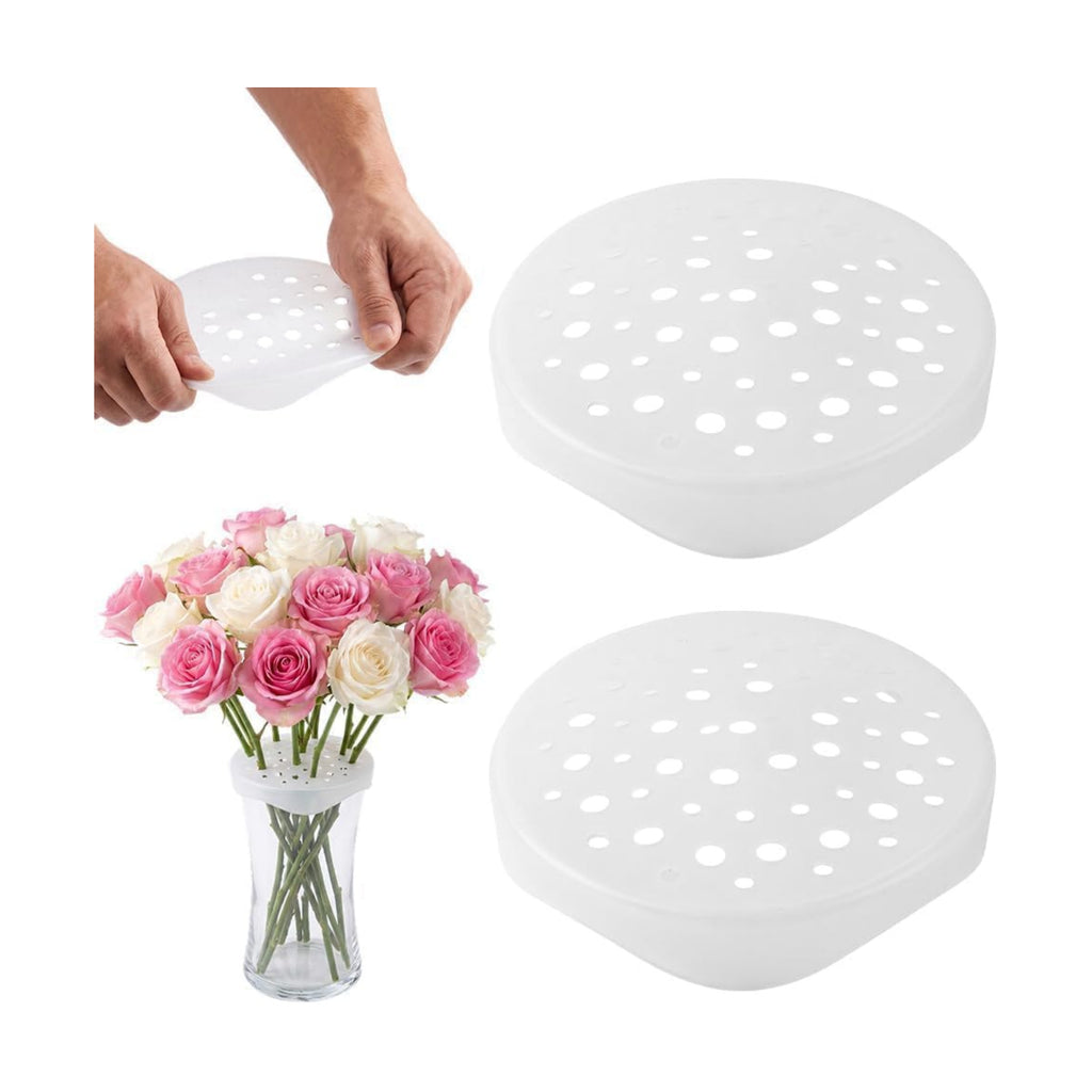 Reusable Silicone Flower Arranging Grid for Vase (2pcs)