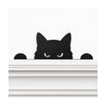 Home Decor Peeking Black Cat Signs Window Decorations
